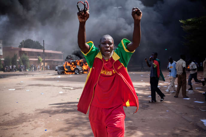 Manifestation à Ouagadougou lors de l’insurrection d’octobre et novembre 2014.