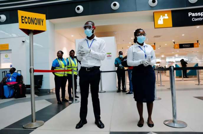 A l’aéroport international de Kotoka, à Accra, le 30 janvier 2020.